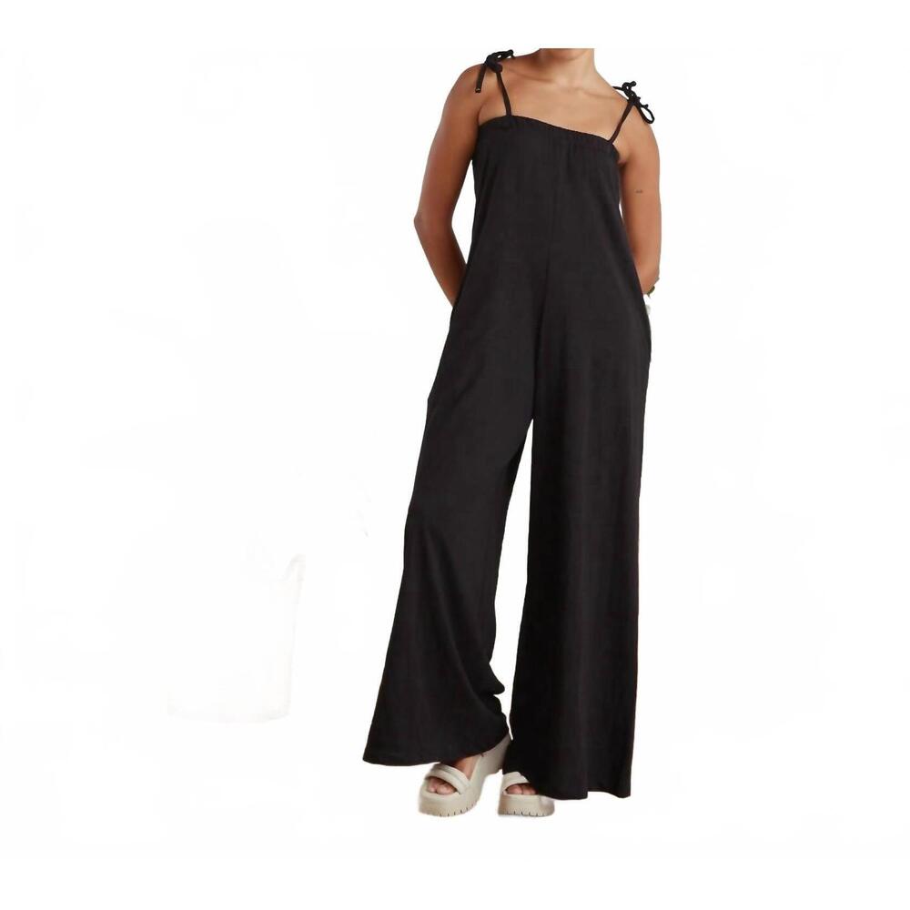 NEW KNOWN SUPPLY avery cotton jumpsuit in black
